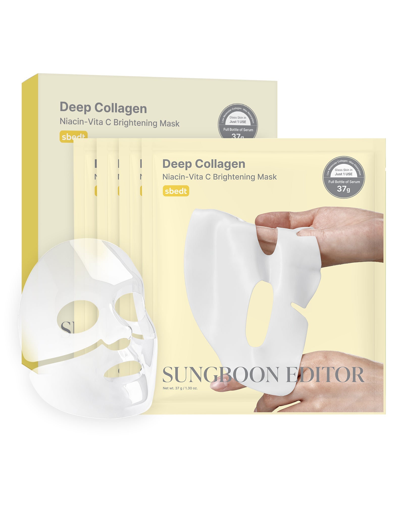Sungboon Editor Deep Collagen Niacin Vita C Brightening Mask 37g*4ea | Skin Note