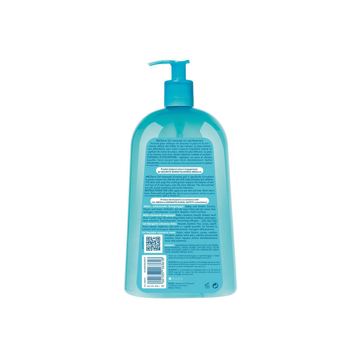 ABCDerm Foaming Wash Gel 33.80FL.OZ （2024.07.1 expires）