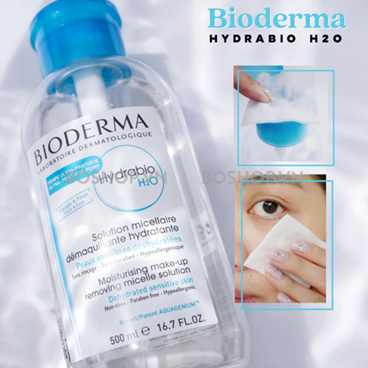 Hydrabio H2O Makeup Cleansing Water Pump 500ml（2024.07.1 expires）