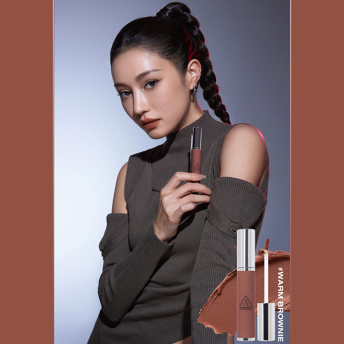 3CE Hazy Lip Clay #Warm Brownie 4g - SKINNOTE INC