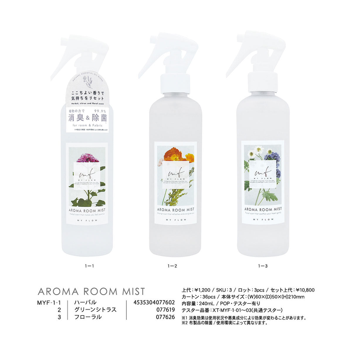 Natural Essential Oil Aroma Room & Fabric Mist Spray #Floral