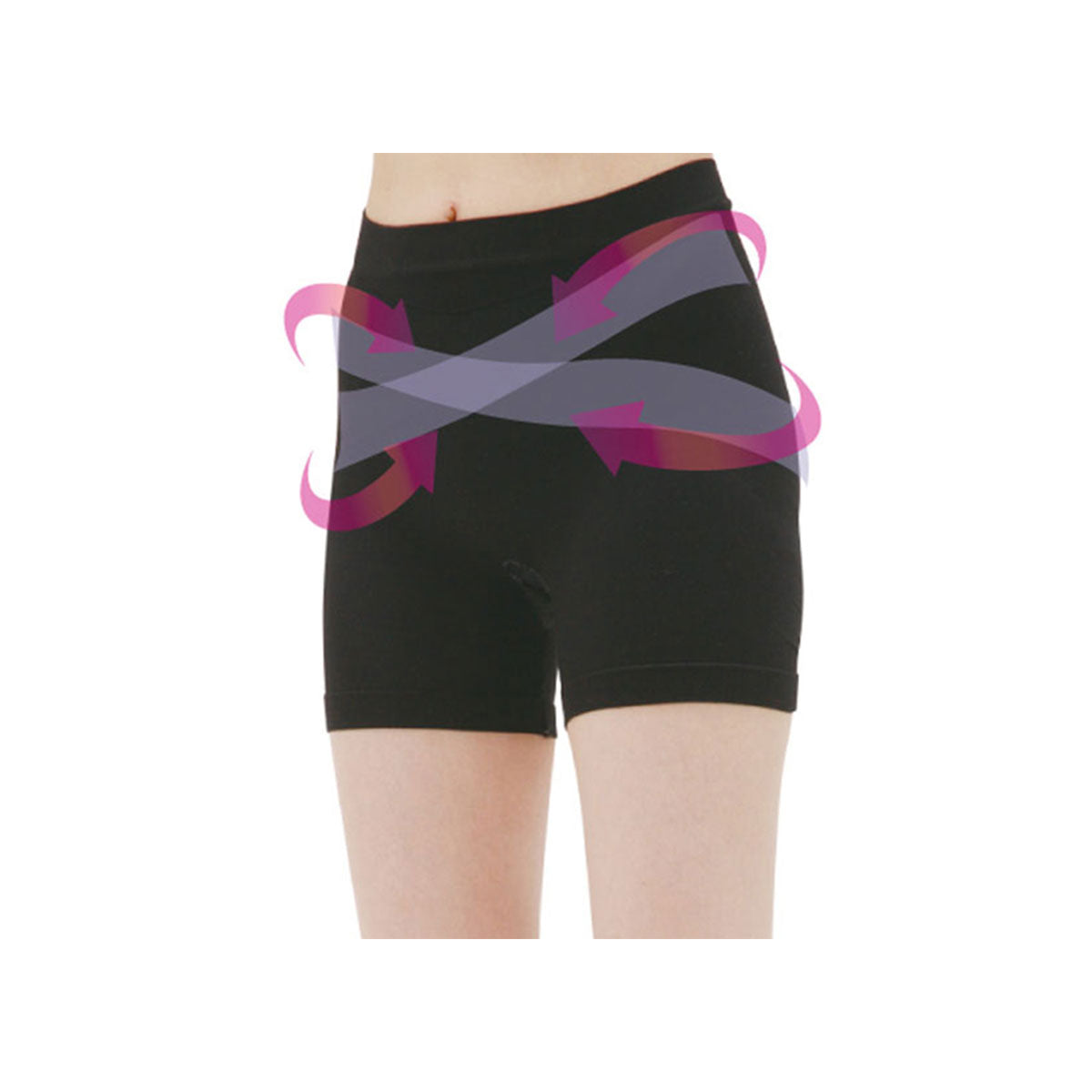 Pelvis & Hip W Shape Shorts #Black L~LL