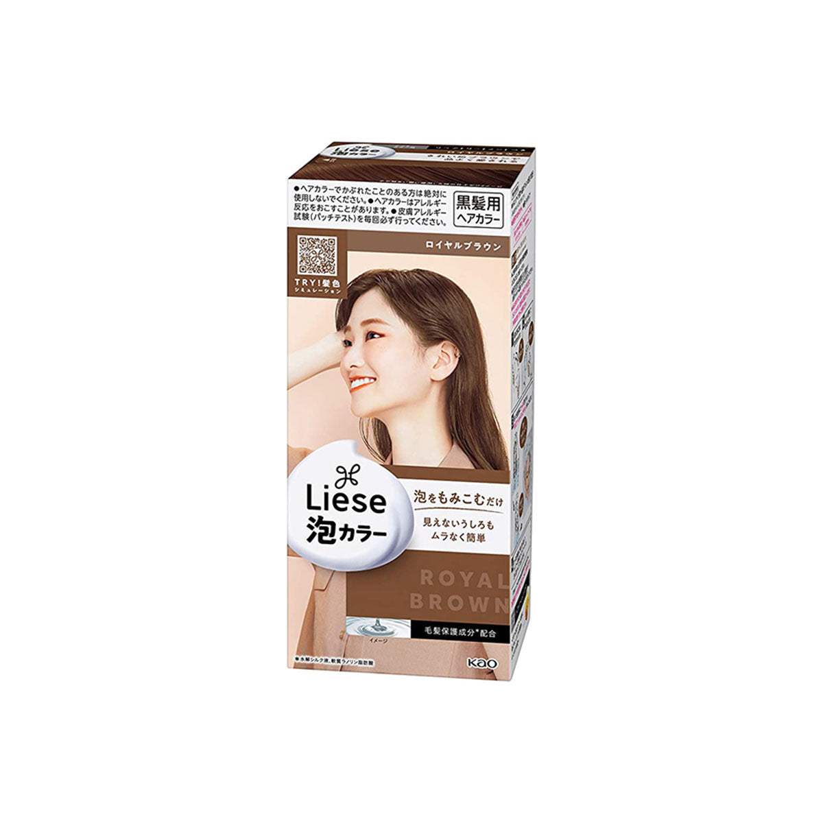 日本花王Liese Prettia泡沫染发剂#皇家棕色108ml