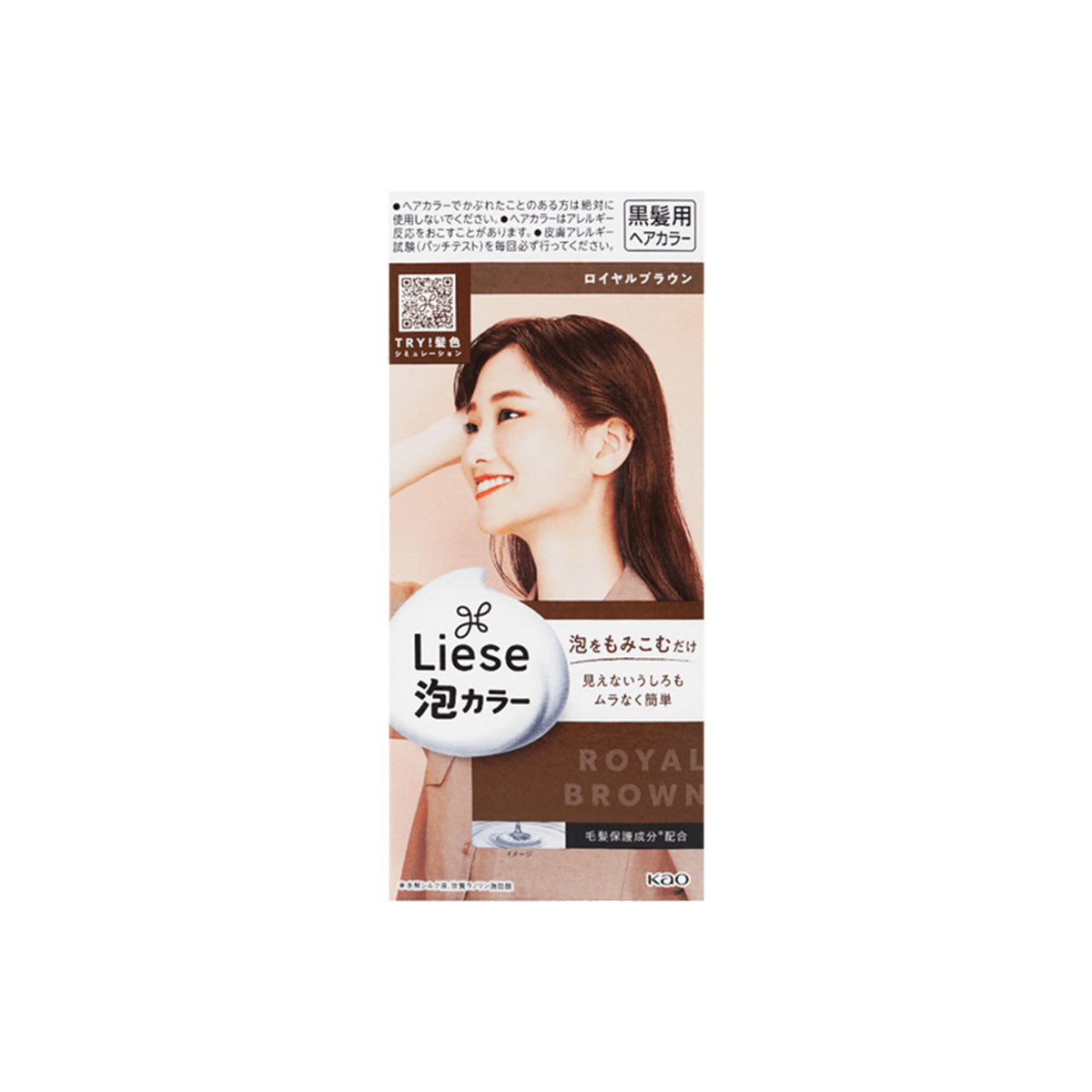 日本花王Liese Prettia泡沫染发剂#皇家棕色108ml