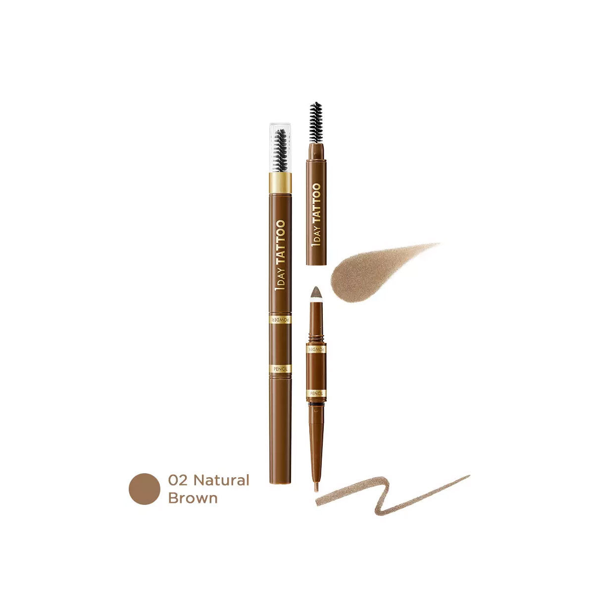 One Day Tattoo Lasting 2 Way Eyebrow Liquid Pencil #01 Light Brown 0.4ml