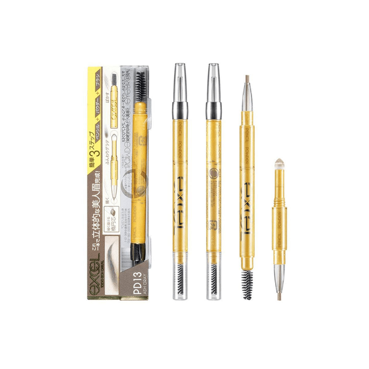 3 in 1 Eyebrow Pencil EX #PD13 Grey