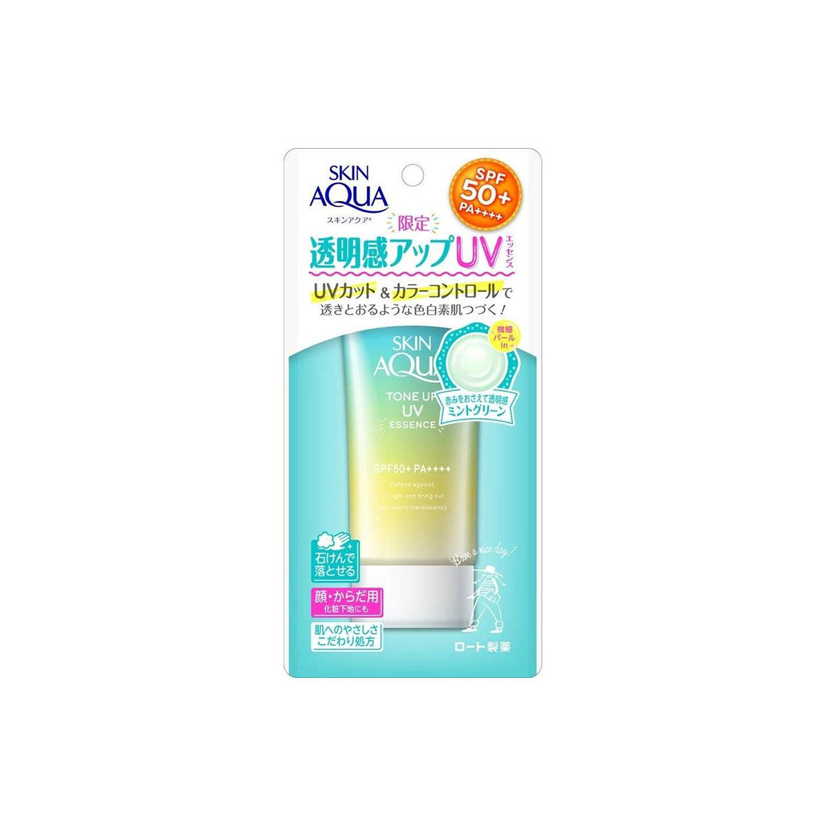 Skin Aqua Tone Up UV Essence Mint Green SPF50 + / PA ++++ 80g