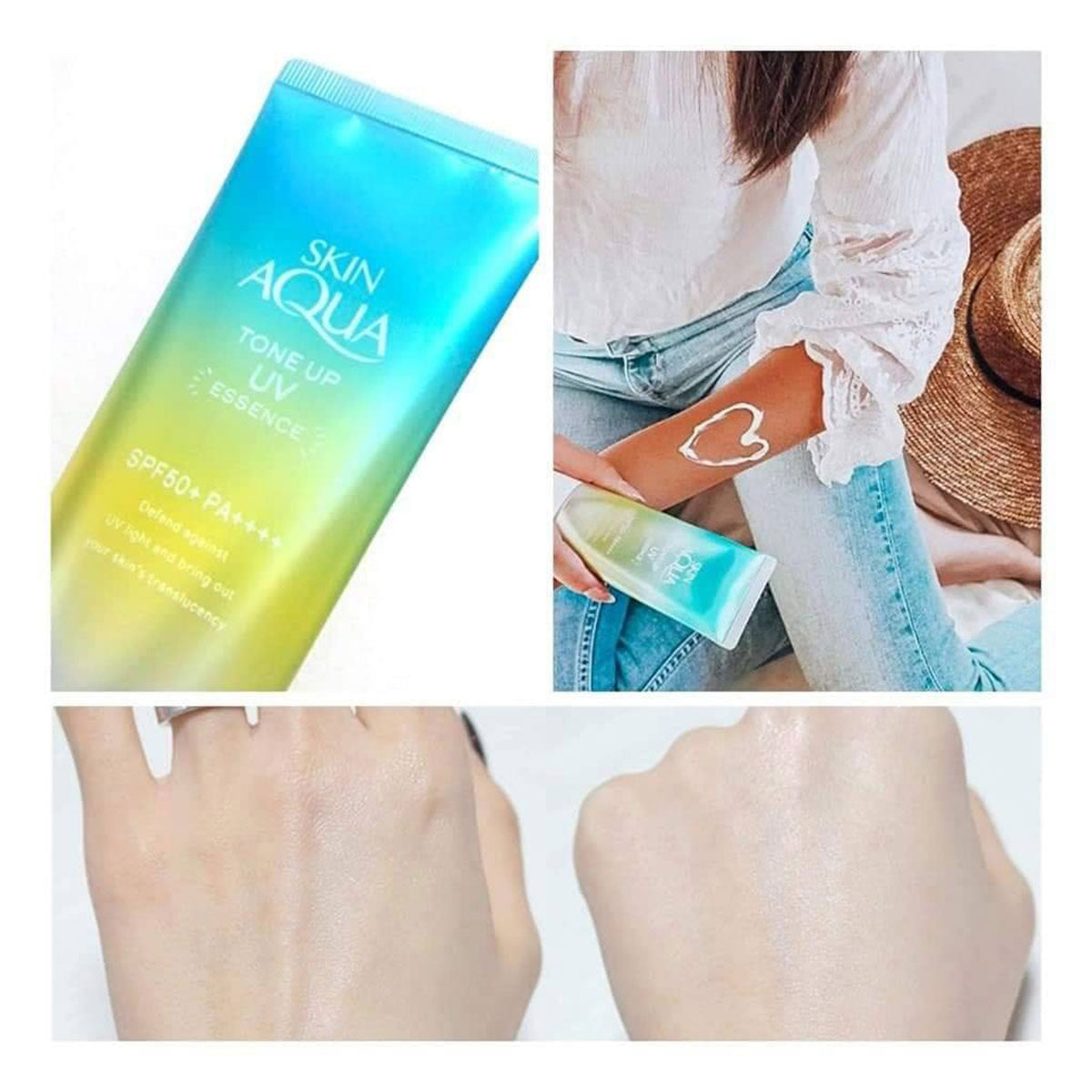 Skin Aqua Tone Up UV Essence Mint Green SPF50 + / PA ++++ 80g