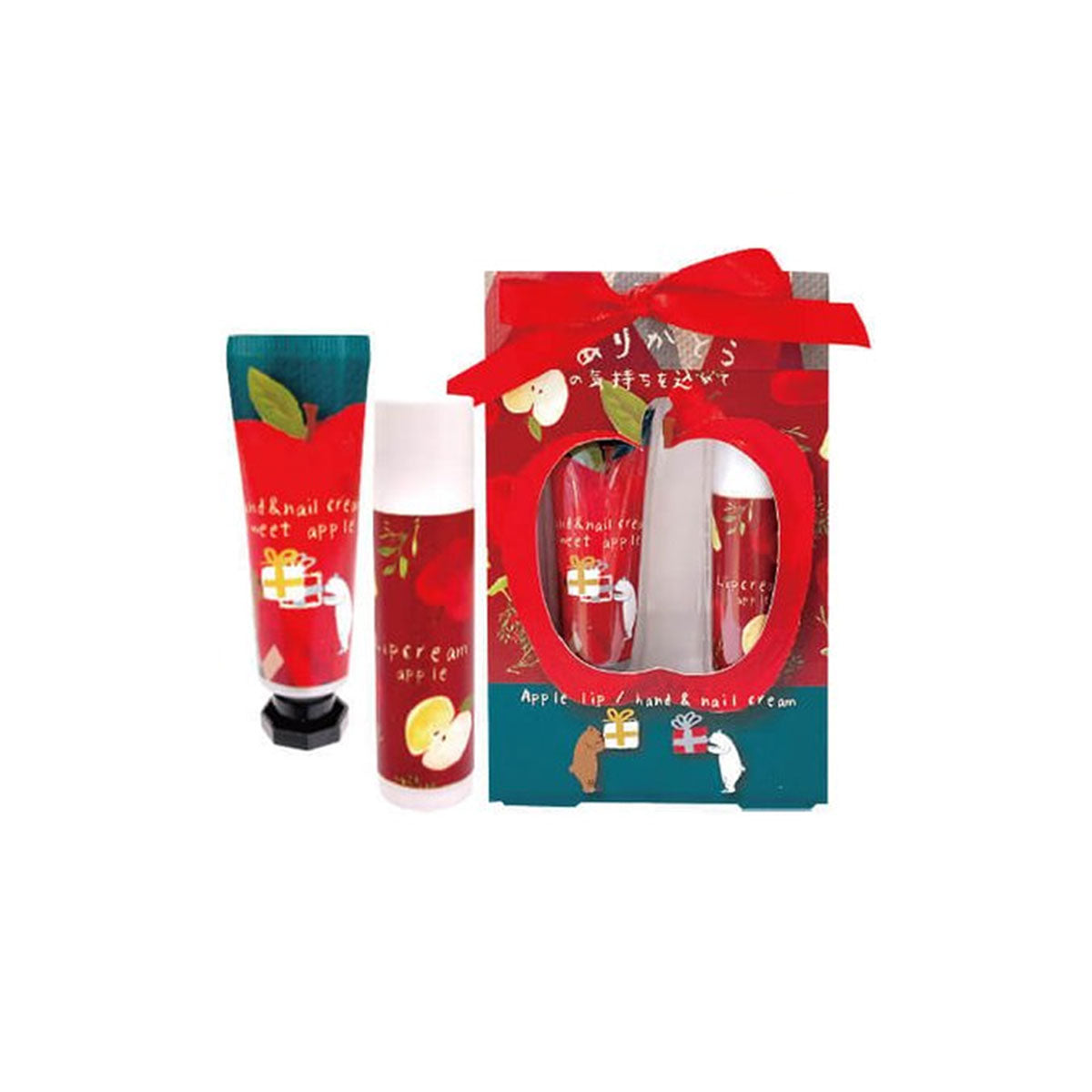 Honyaradoh Apple Hand Cream & Lip Cream set