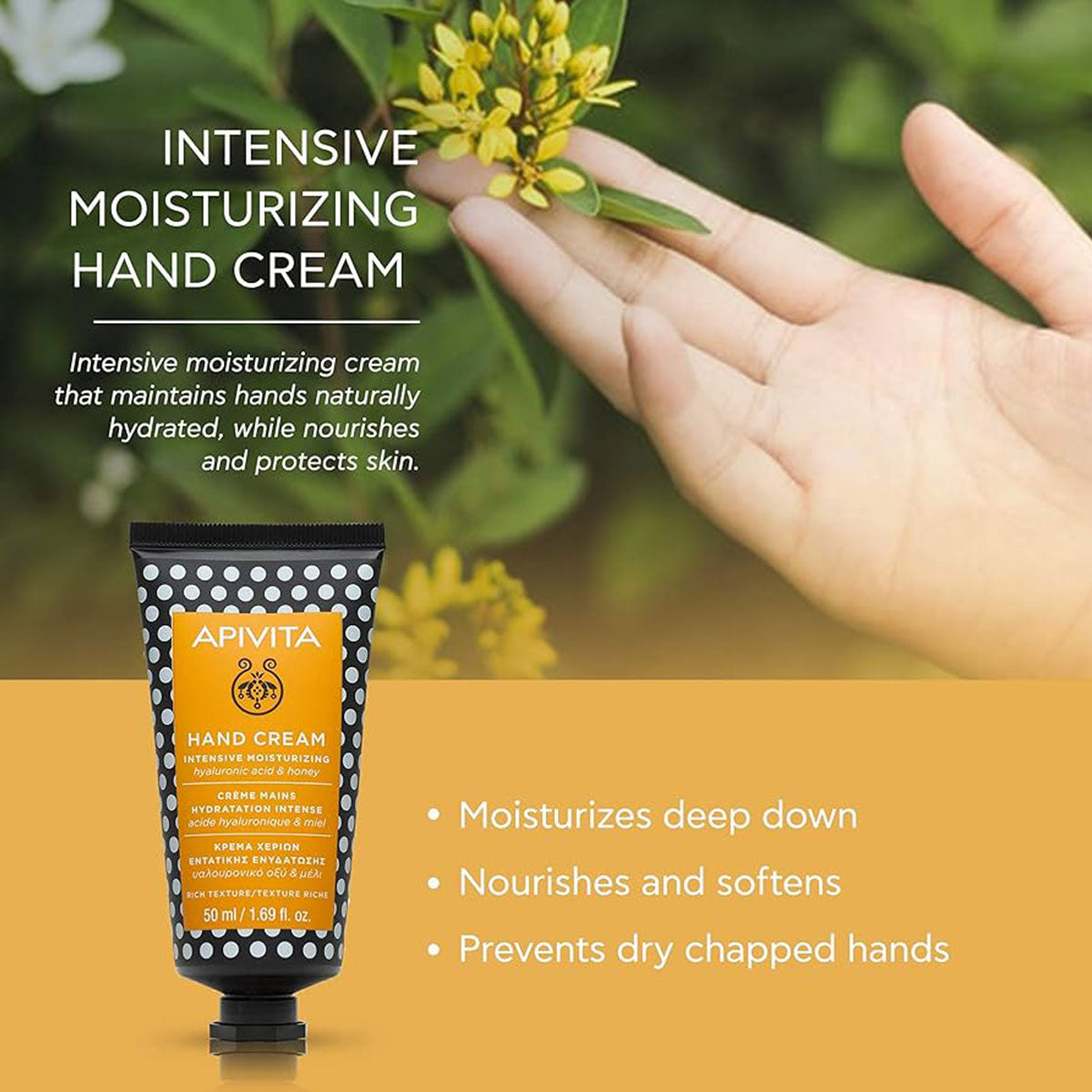 Intensive Moisturizing Hand Cream #Hyaluronic Acid & Honey 50ml