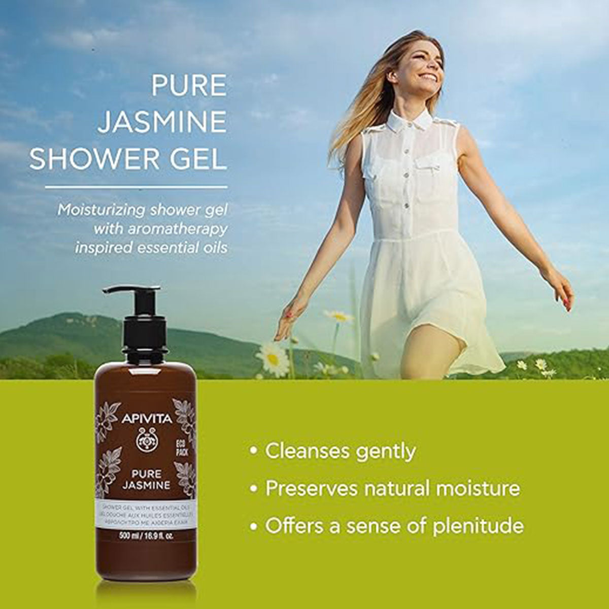 Shower Gel With Essential Oils #Pure Jasmine 500ml