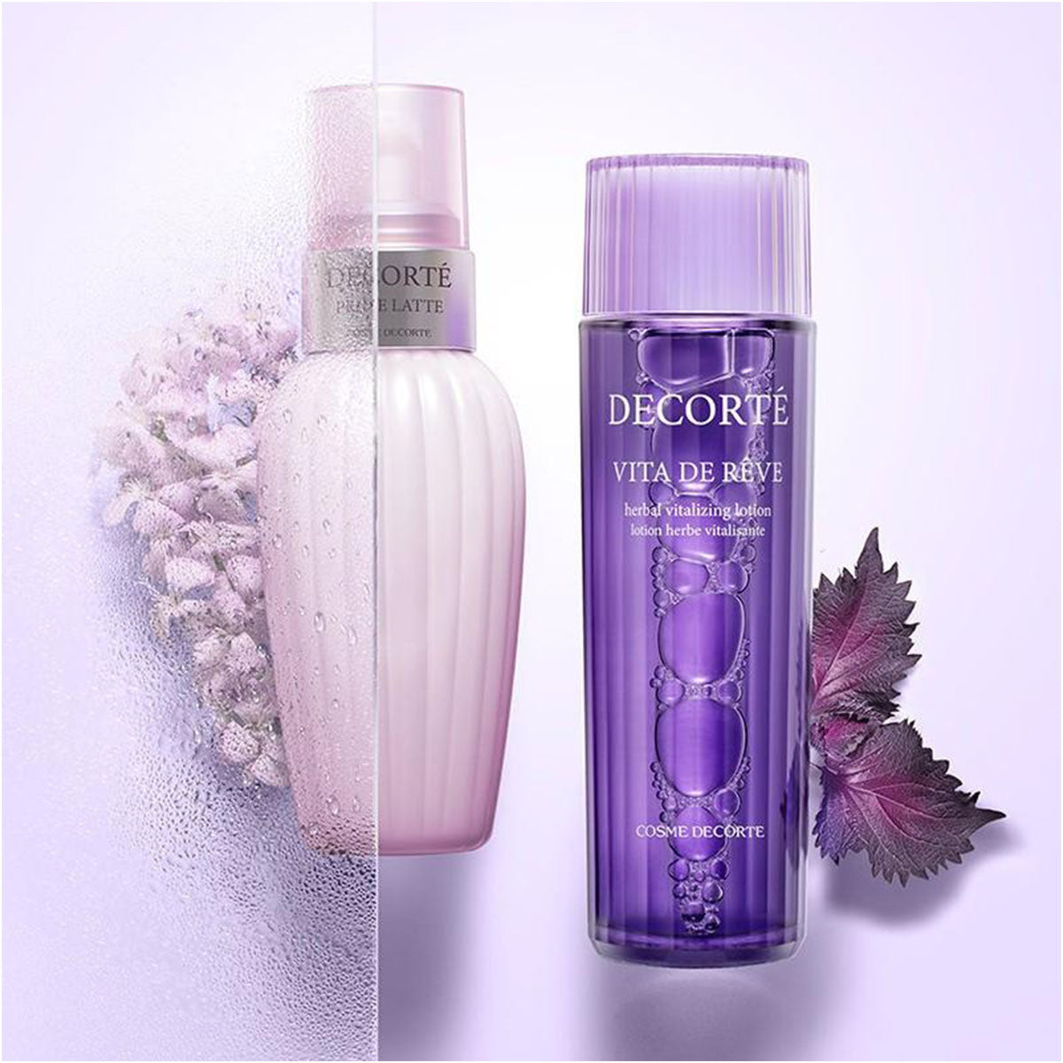 Cosme Decorte Prime Latte Essential Milk 150ml+Vita De Reve Herbal Vitalizing Lotion 300ml