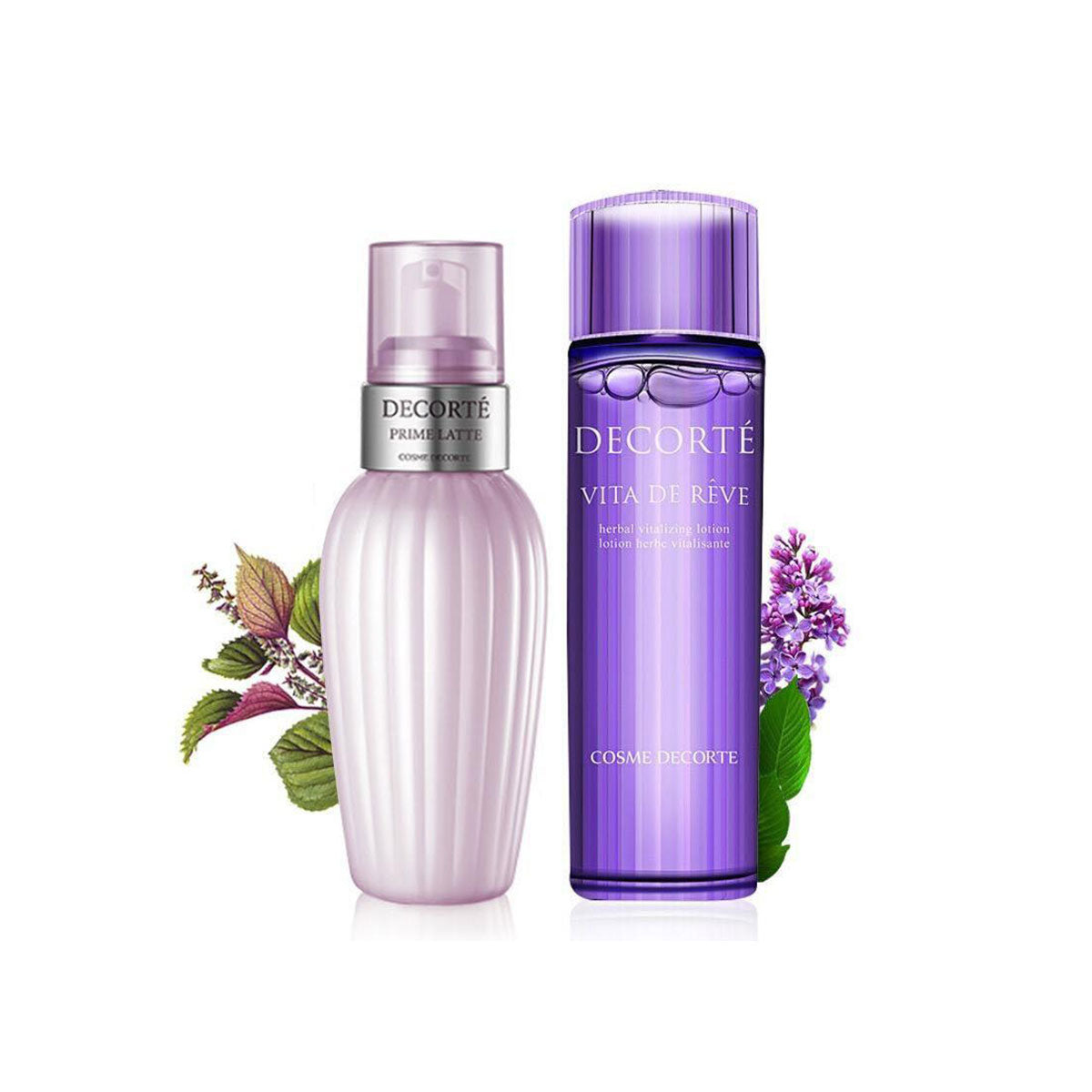 Cosme Decorte Prime Latte Essential Milk 150ml+Vita De Reve Herbal Vitalizing Lotion 300ml