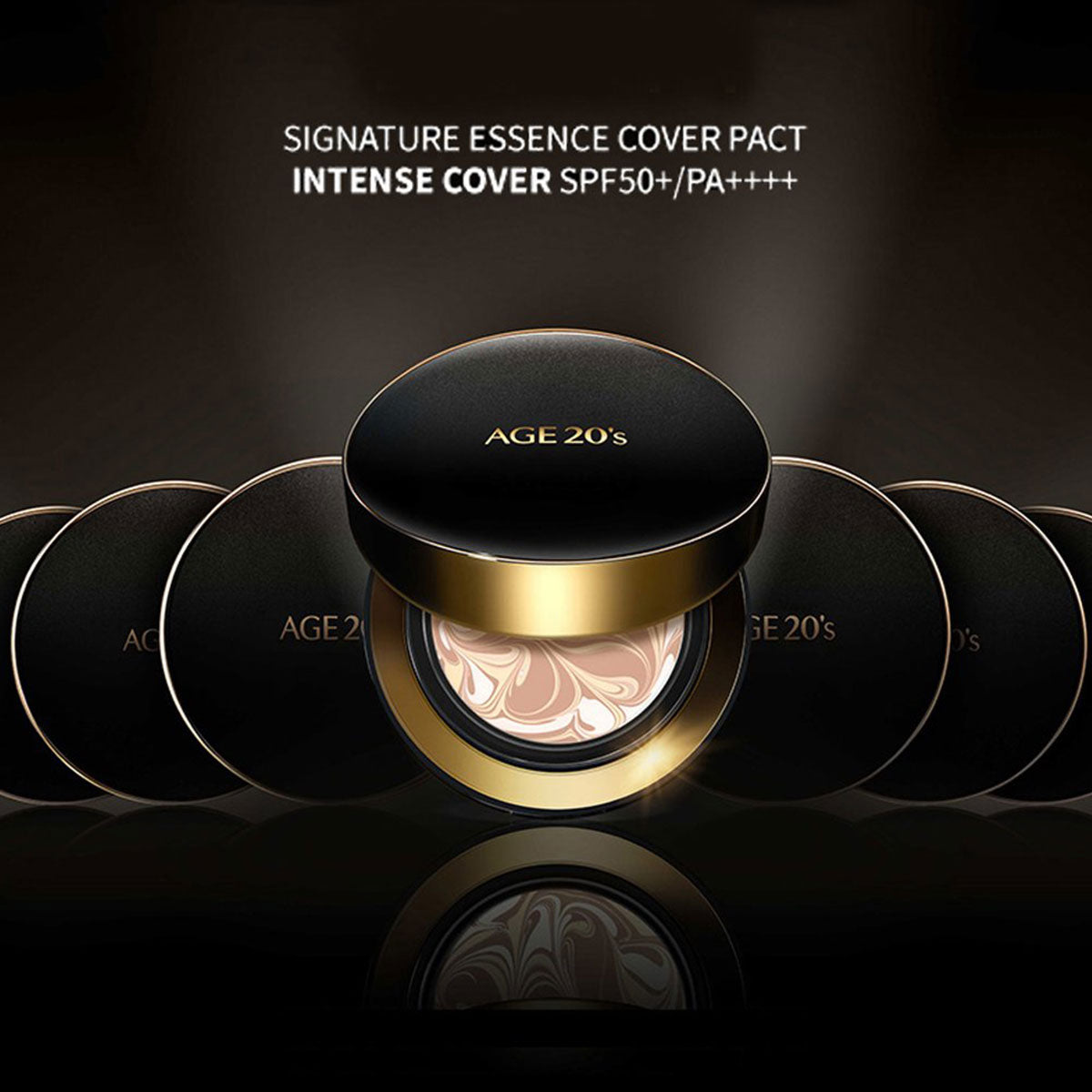 Signature Essence Cover Pact Intense Black With Refill Set Whitening#21 SPF50+