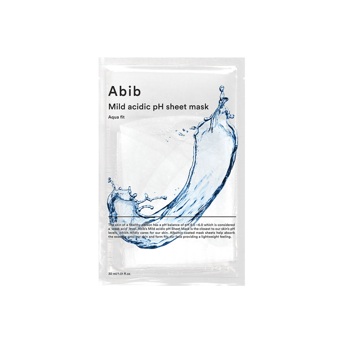 Mild Acidic PH Sheet Mask Moisturizing #Aqua Fit 10 Sheets (2024.07 expires)