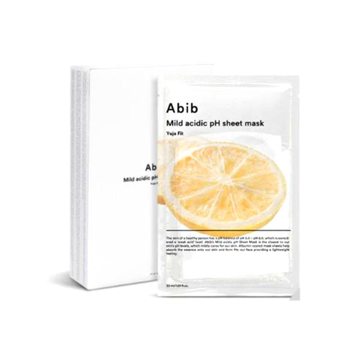 Mild Acidic PH Sheet Mask Soothing Whitening #Yuja Fit 10 Sheets (expires 2023/12/10)