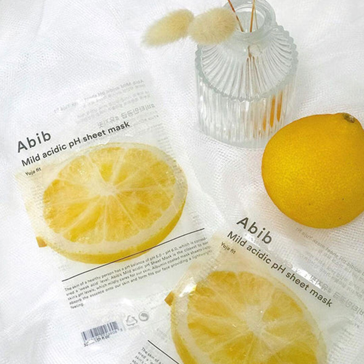 Mild Acidic PH Sheet Mask Soothing Whitening #Yuja Fit 10 Sheets (expires 2023/12/10)