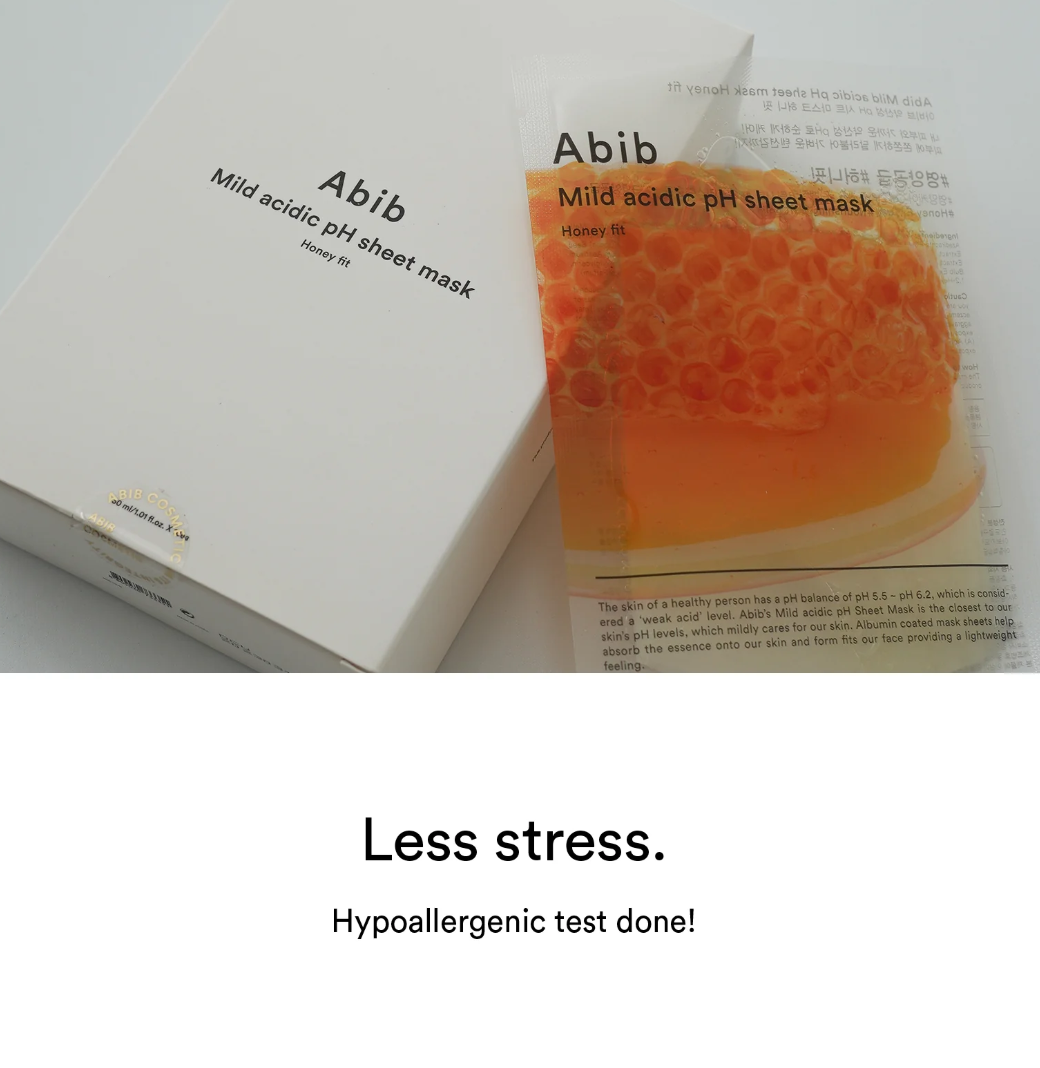 Abib Mild Acidic Ph Sheet Mask Honey Fit
