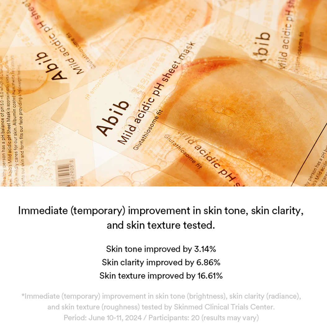 Abib Mild Acidic Ph Sheet Mask Glutathiosome Fit