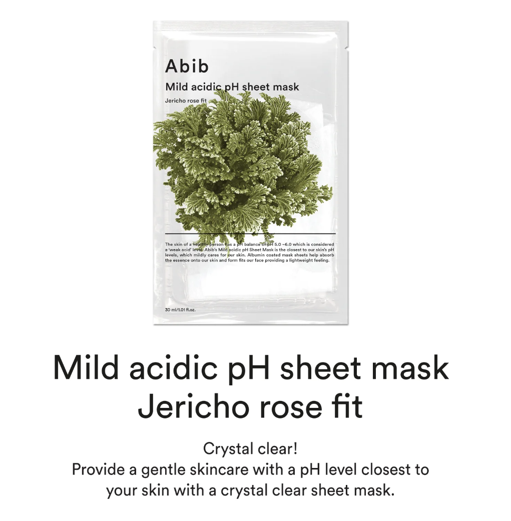 Abib Mild Acidic Ph Sheet Mask Jericho Rose Fit