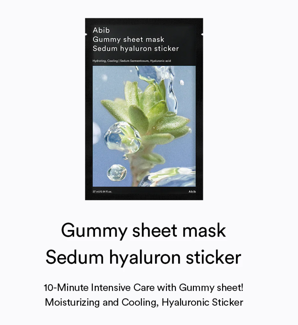 Abib Gummy Sheet Mask Sedum Hyaluron Sticker
