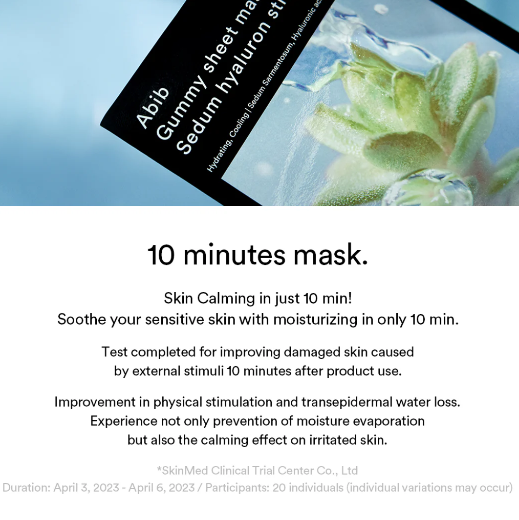 Abib Gummy Sheet Mask Sedum Hyaluron Sticker