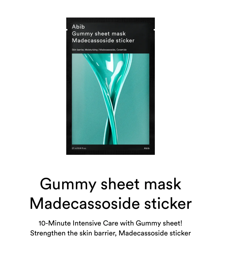 Abib Gummy Sheet Mask Madecassoside Sticker