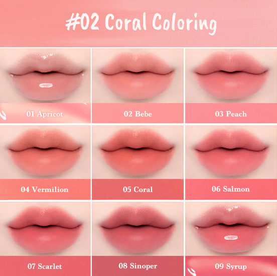 Dasique Mood Painting Lip & Cheek Palette #02 Coral Coloring