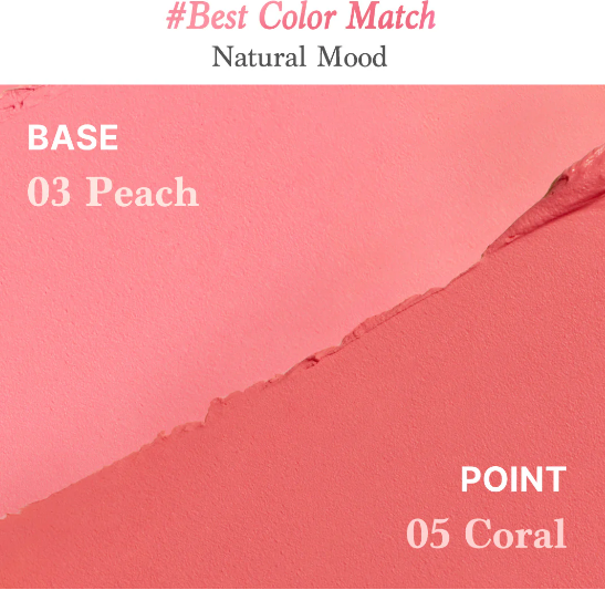Dasique Mood Painting Lip & Cheek Palette #02 Coral Coloring