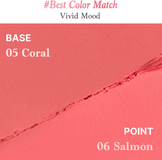 Dasique Mood Painting Lip & Cheek Palette #02 Coral Coloring