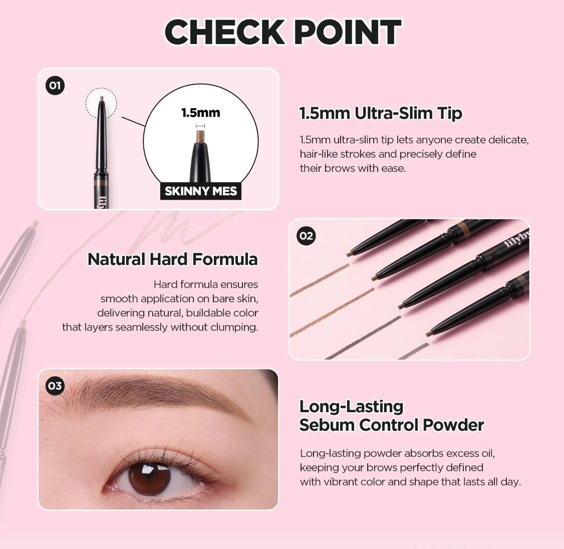 Lilybyred Skinny Mes Brow Pencil 04 Gray Brown