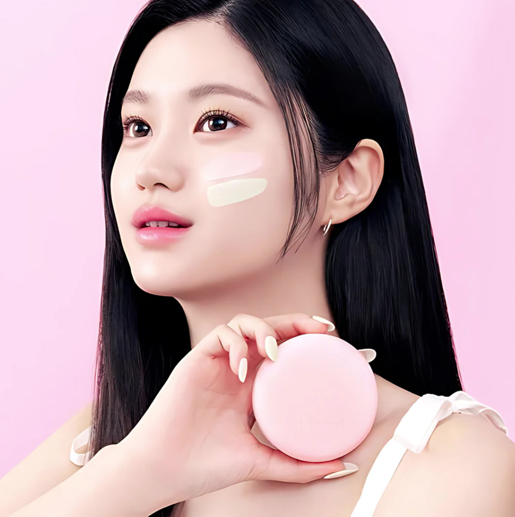 Lilybyred Dual Light Tone-Up Cushion Peach Green