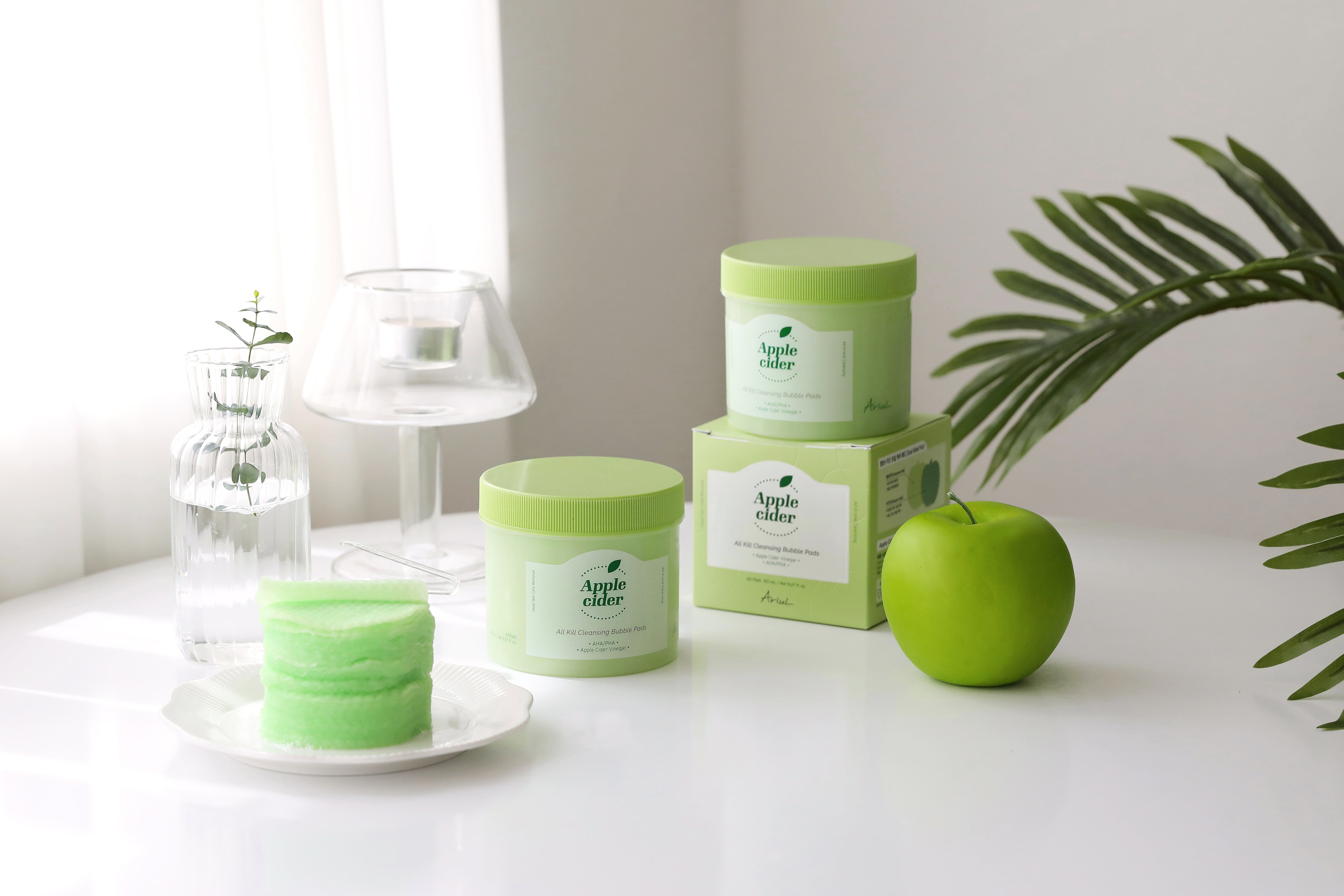 Ariul Apple Cider All Kill Cleansing Bubble Pads Makeup Remover 60ea - SKINNOTE INC