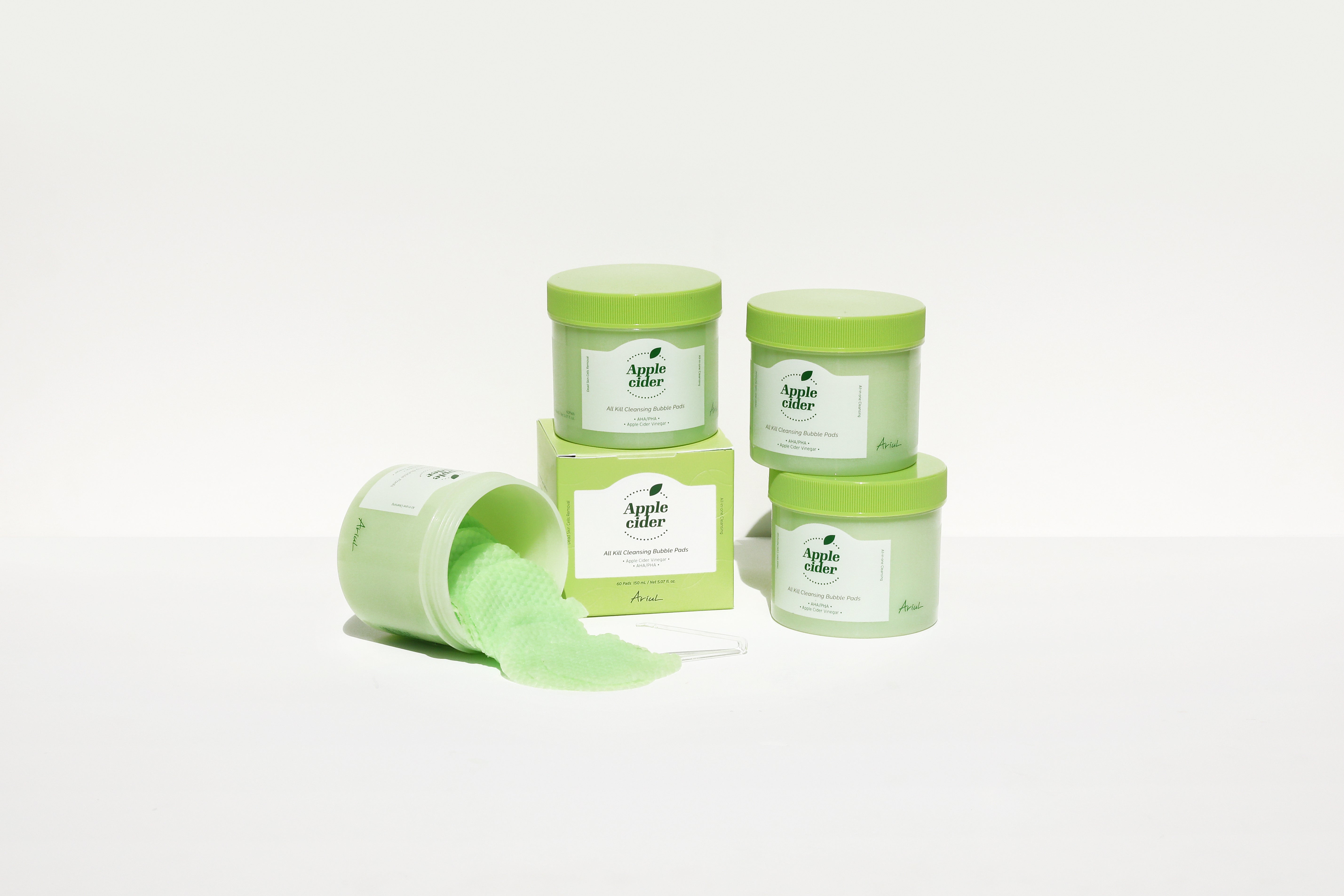 Ariul Apple Cider All Kill Cleansing Bubble Pads Makeup Remover 60ea - SKINNOTE INC