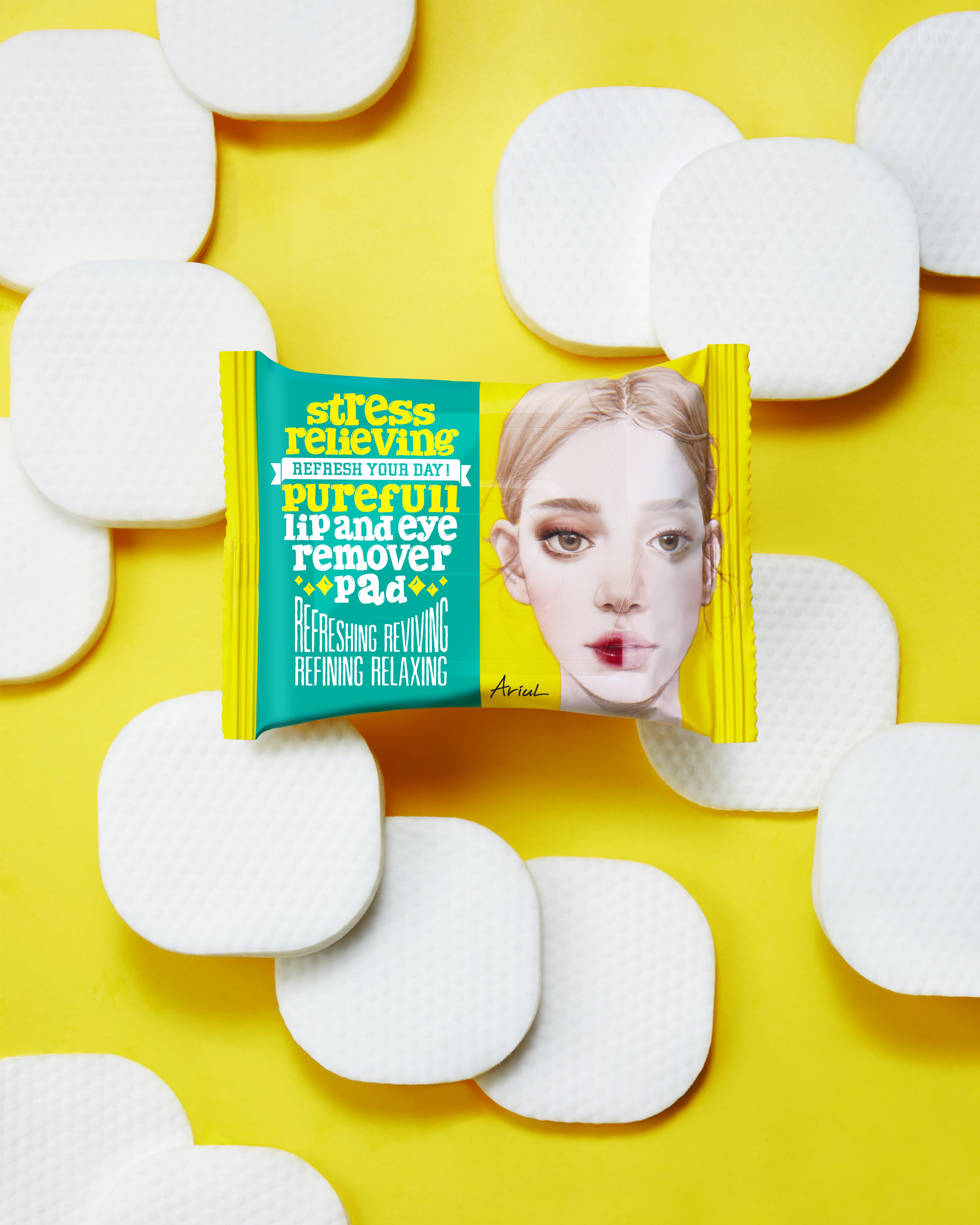 Ariul Stress Relieving Purefull Lip And Eye Remover Pad - SKINNOTE INC