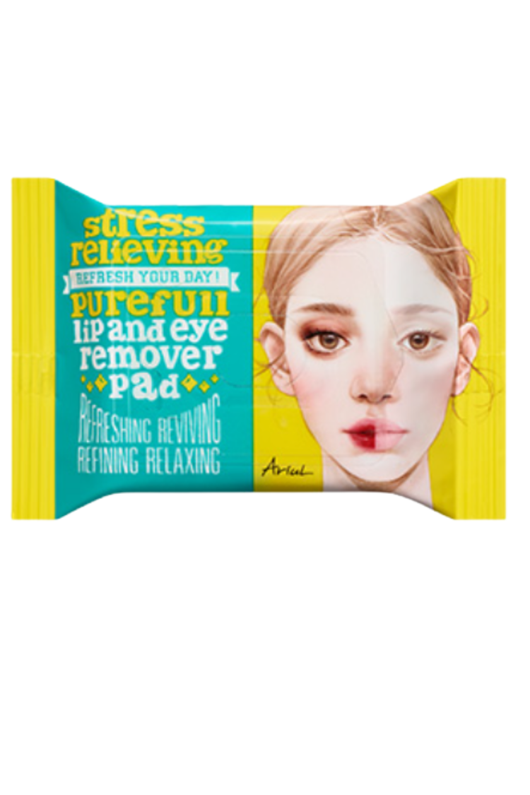 Ariul Stress Relieving Purefull Lip And Eye Remover Pad - SKINNOTE INC