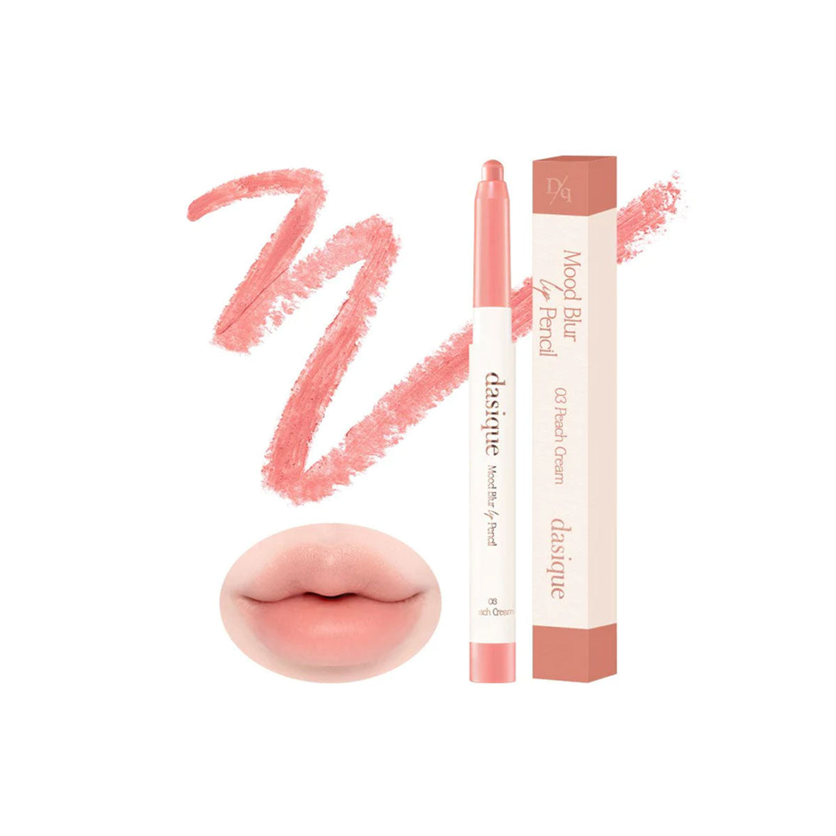 Dasique Mood Blur Lip Pencil #03 Peach Cream 0.9g - SKINNOTE INC