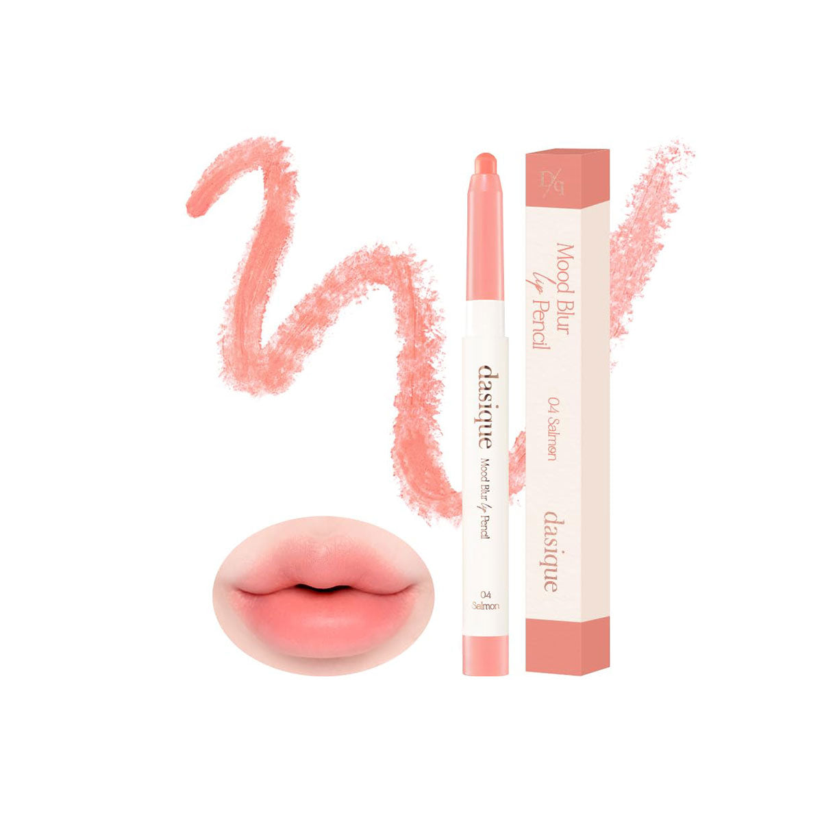 Dasique Mood Blur Lip Pencil #04 Salmon 0.9g - SKINNOTE INC