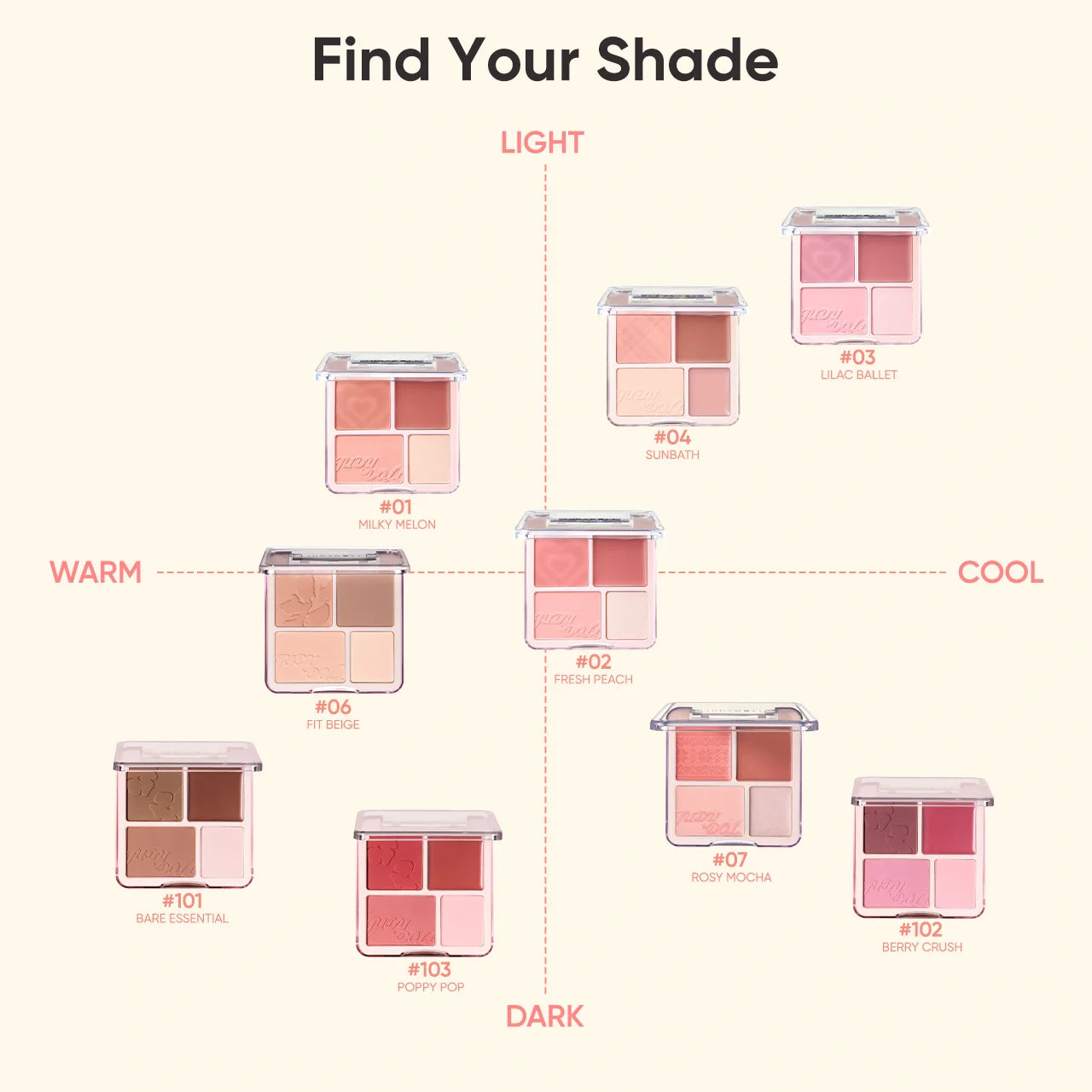 Judydoll Blush & Highlight Palette