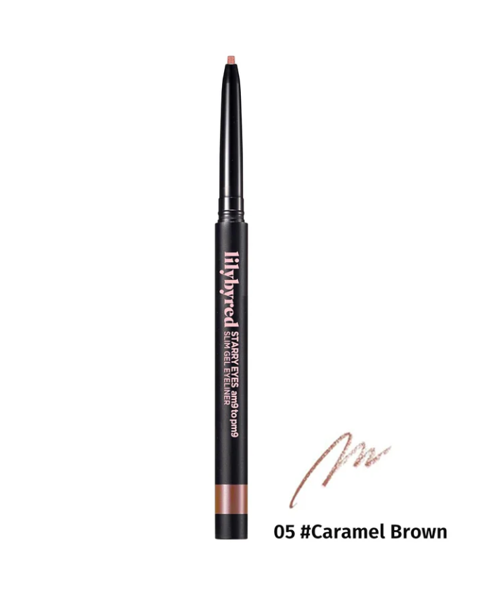 Lilybyred Starry Eyes Am9 to Pm9 Slim Gel Eyeliner #05 Caramel Brown - SKINNOTE INC