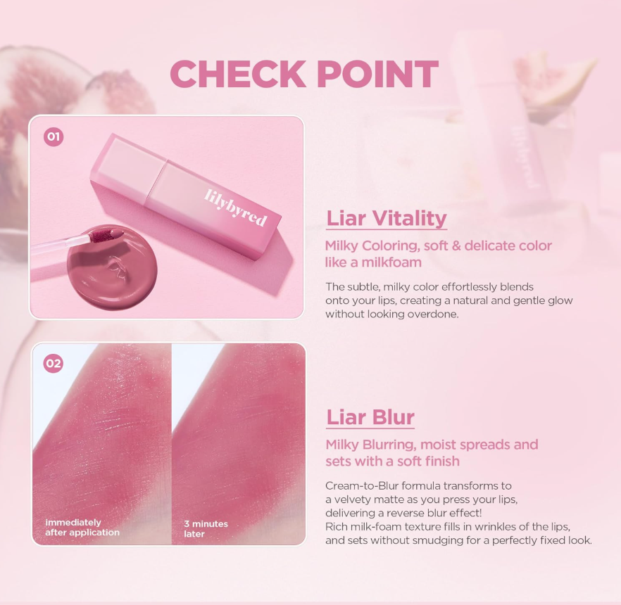 Lilybyred Sweet Liar Milky Tint #01 Vanilla Bean Cream - SKINNOTE INC