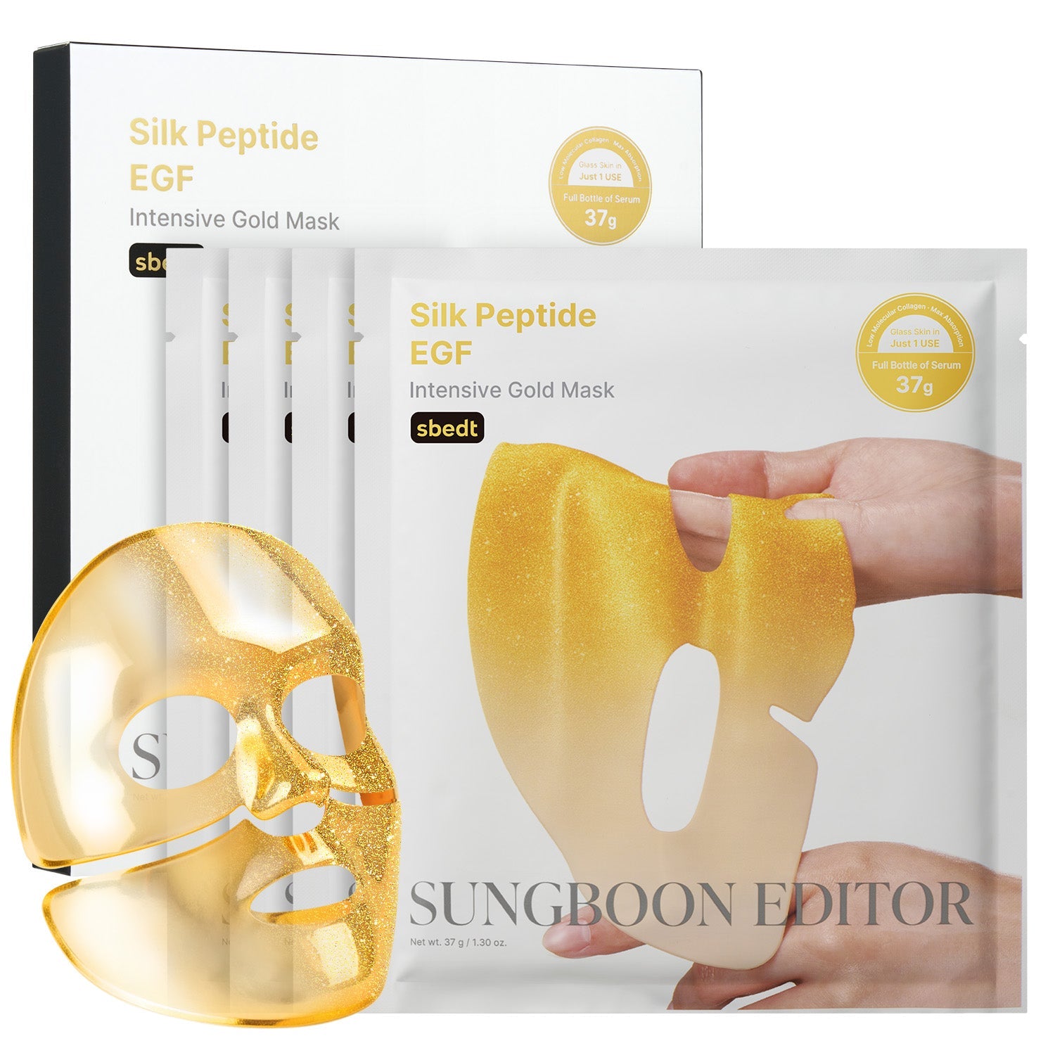 Sungboon Editor Silk Peptide EGF Intensive Gold Sheet Mask 4ea | Skin Note