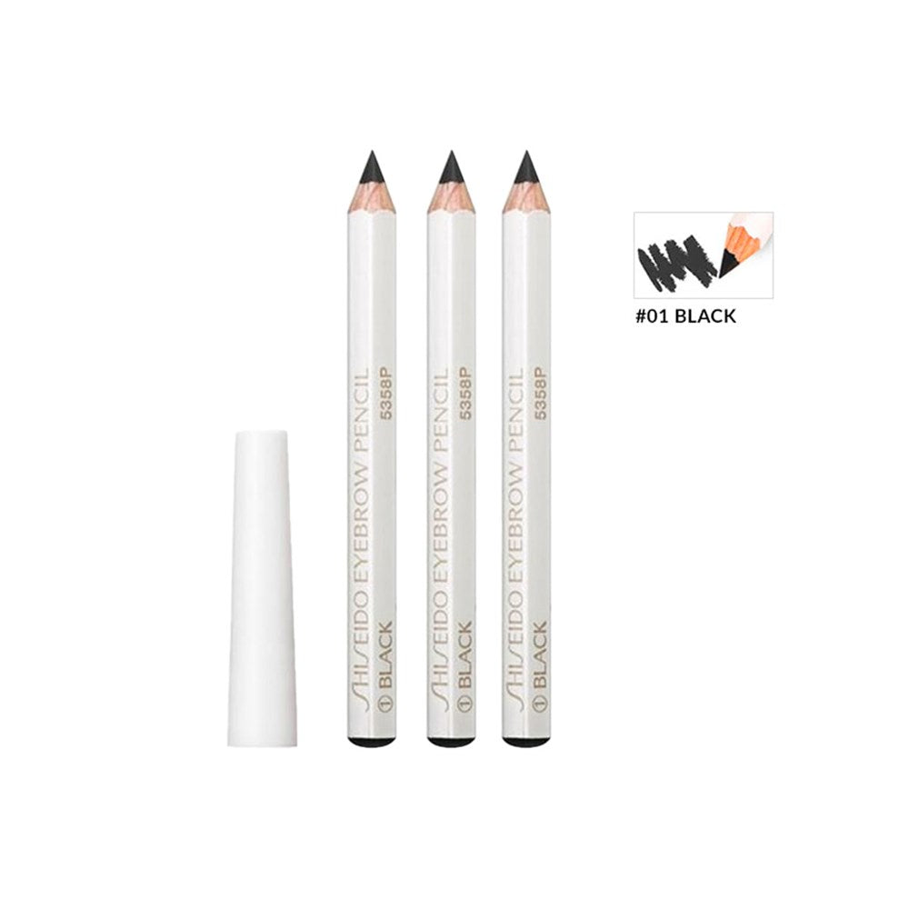 Shiseido Eyebrow Pencil #1Black 1.2g pack of 3