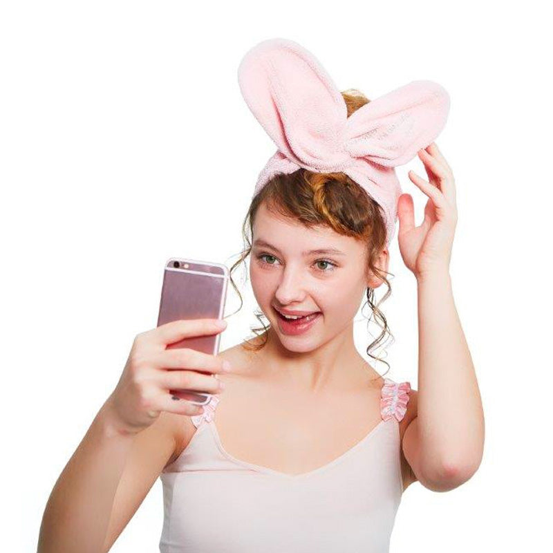 日本COGIT兔耳朵干发头巾 #粉色