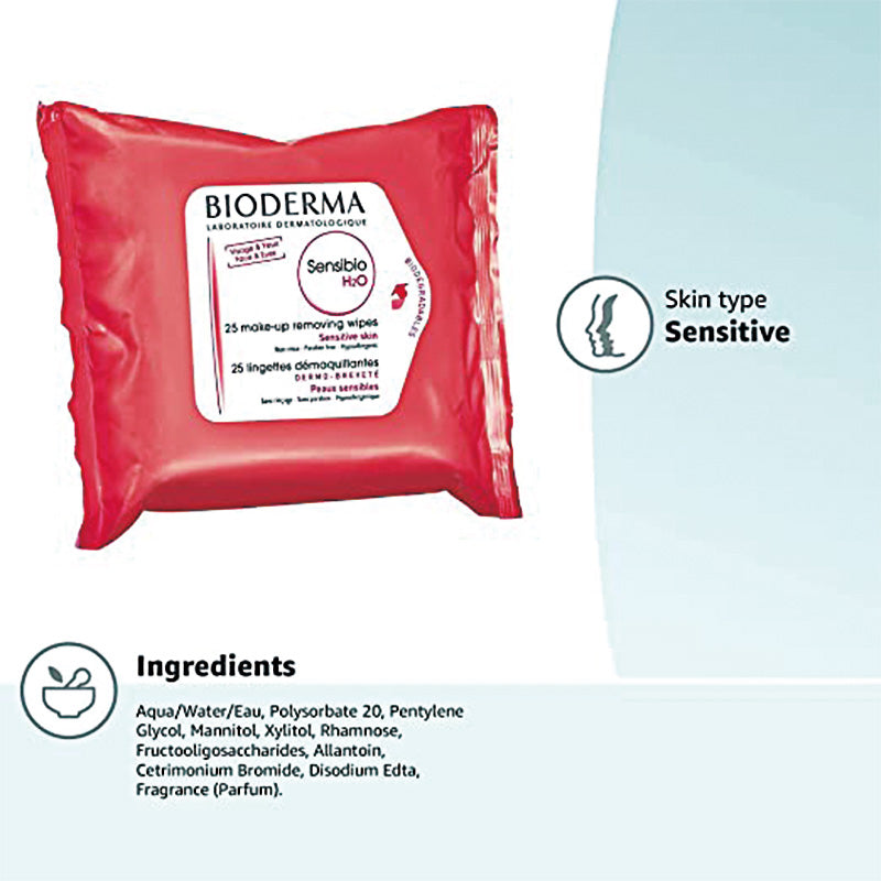 H2O Make-Up Removing Wipes 25 Sheets